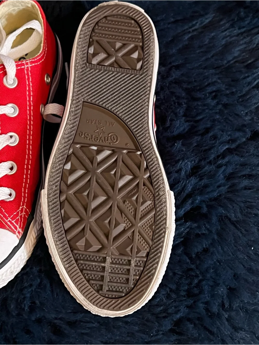 Converse Kids Red Canvas Low-Top Sneakers with White Laces